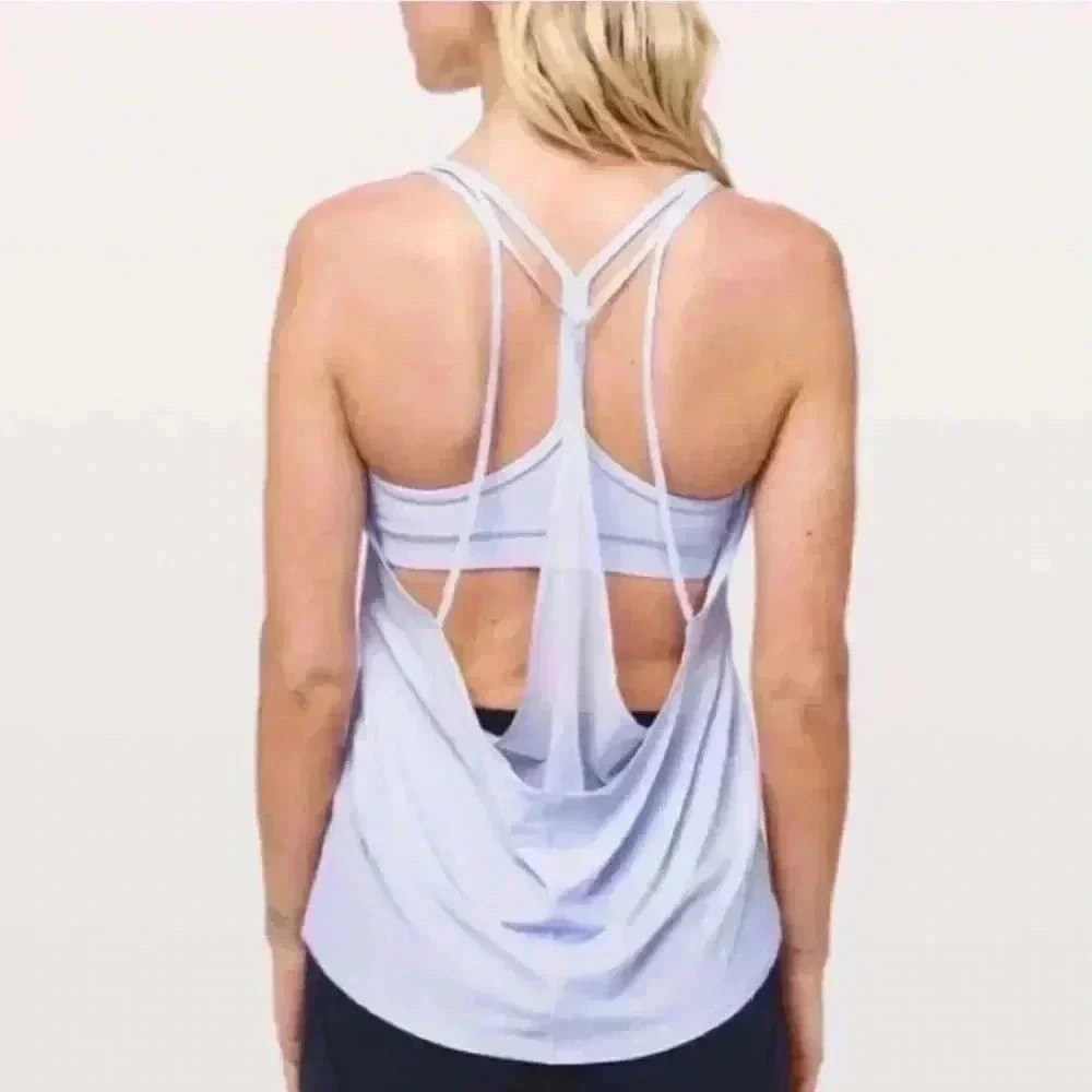 lululemon Shear Lightness Tank Serene Blue Size 10 NWT